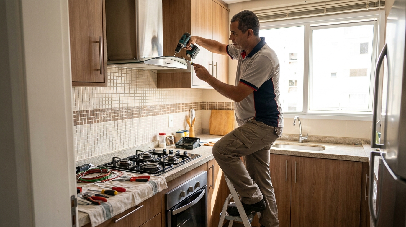 Instalacao de coifa e exaustor profissional em Niterói‑RJ