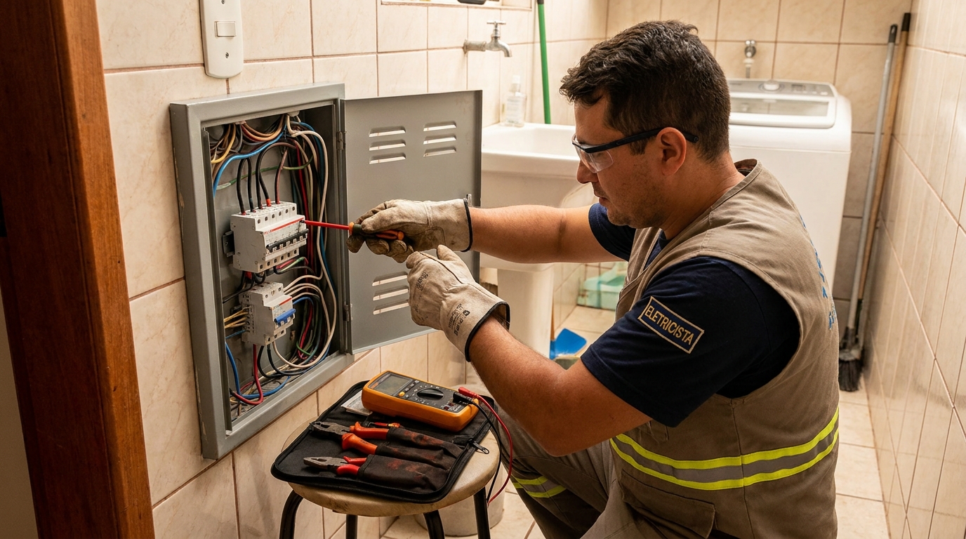 Instalacao de disjuntor residencial em Niterói‑RJ